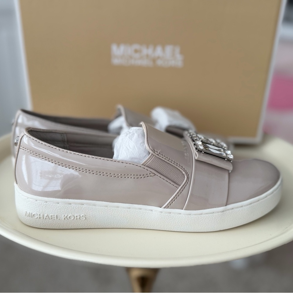 Michael Kors Women's Taupe Embellished Slip on 6.5 - Picture 5 of 6